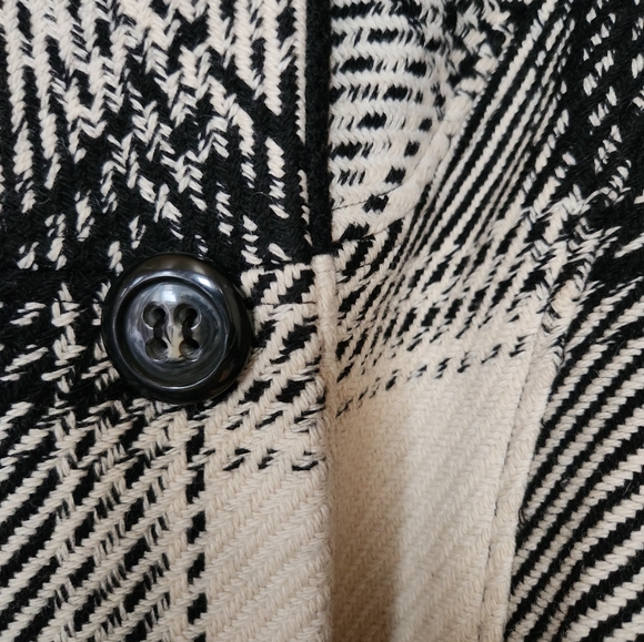 Searle Double Breasted Plaid Wool Coat- Size Small - Picture 7 of 8
